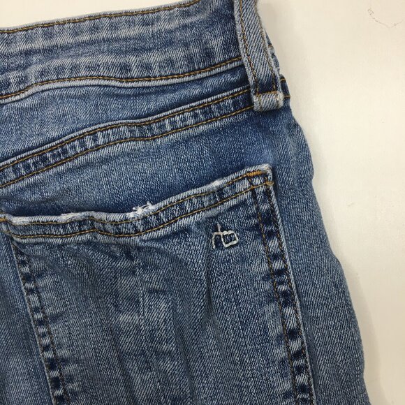 RAG & BONE 5 Pocket Norwalk Distressed NINA High Rise Ankle Skinny Jeans - Picture 10 of 11
